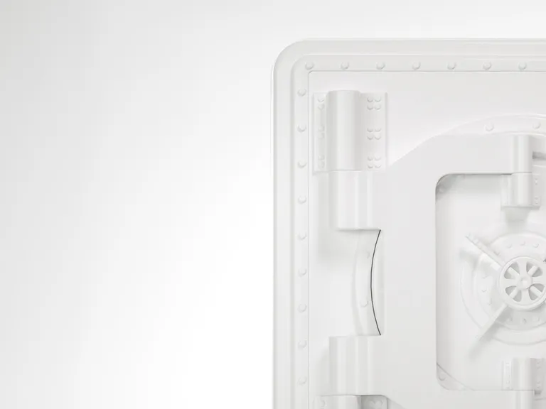 Visualisierung eines Bank-Safes im High Key Foto-Stil